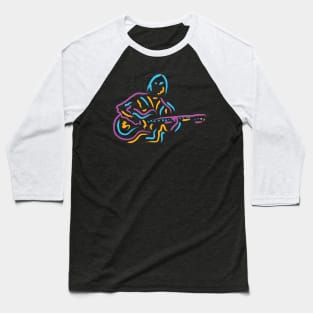 Guitarist Musician Modern Art Style Baseball T-Shirt